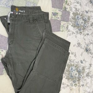 Carhartt fleece lined Men's Cargo Pants in Olive Green
